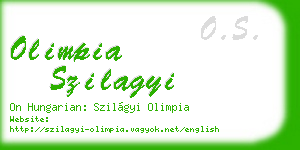 olimpia szilagyi business card